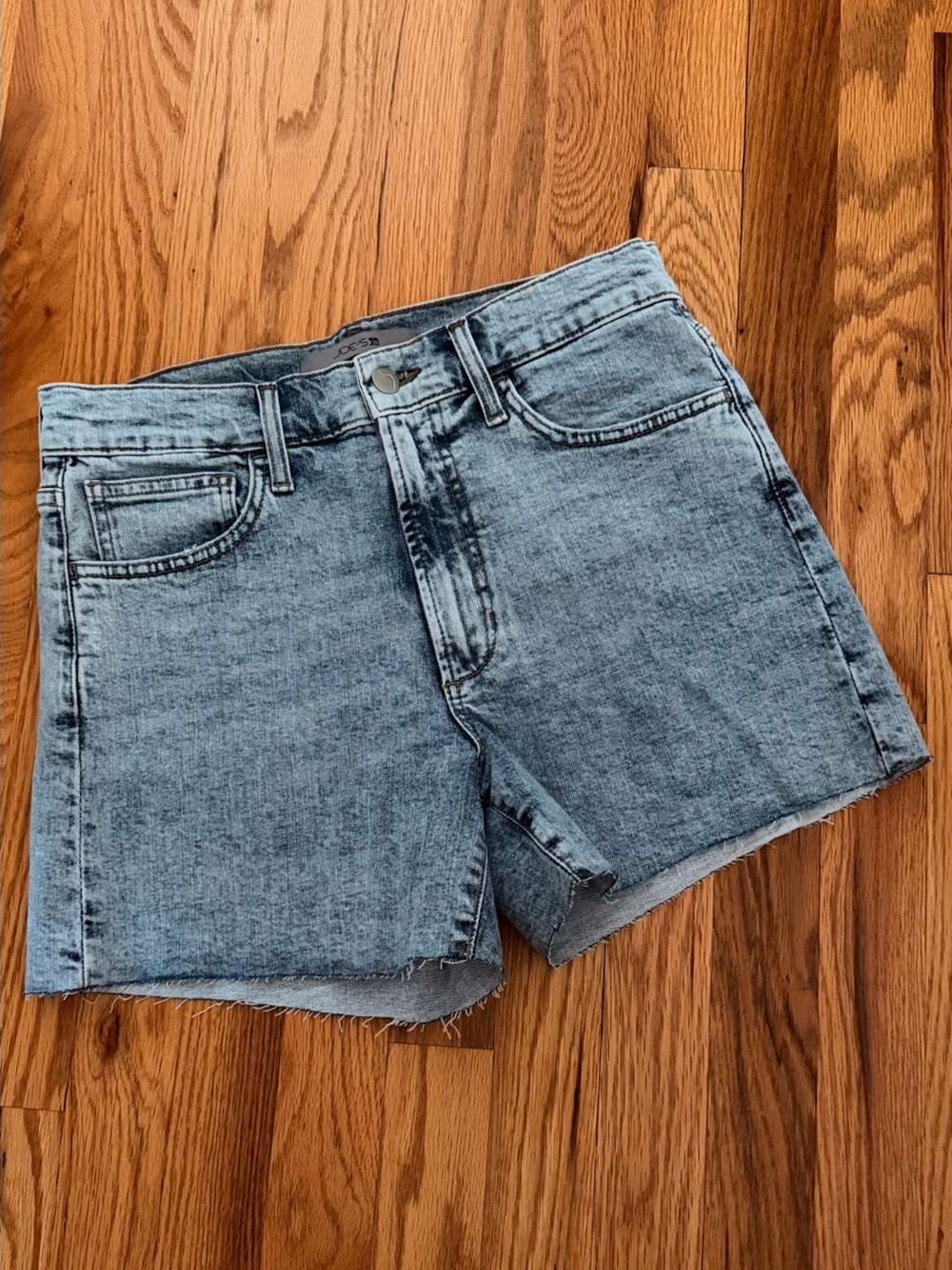 Joe’s High-Waisted Light Wash Denim Shorts